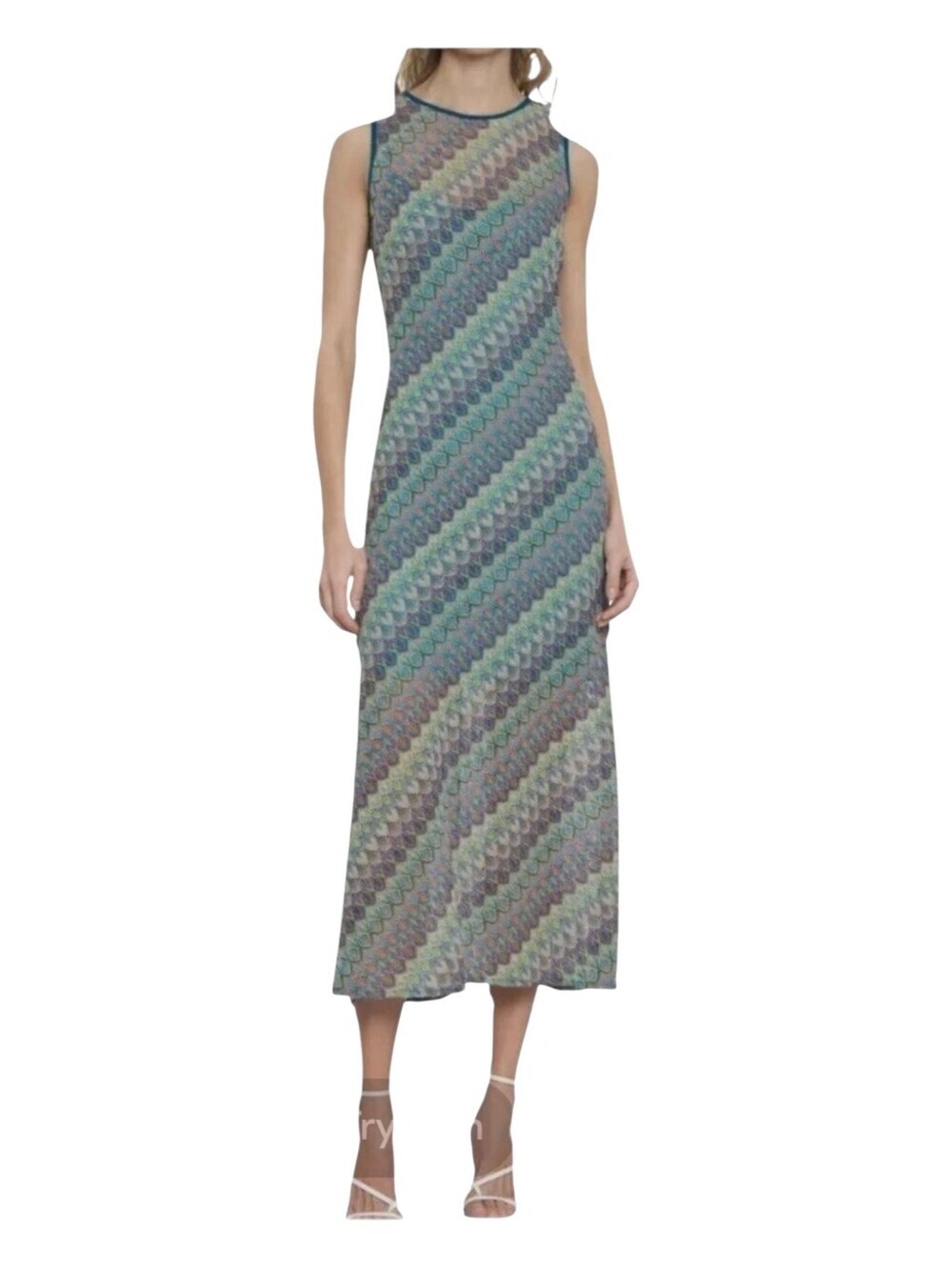 Donna Morgan Womens Multi Color Vacation Beach Travel Crochet Maxi Dress 8